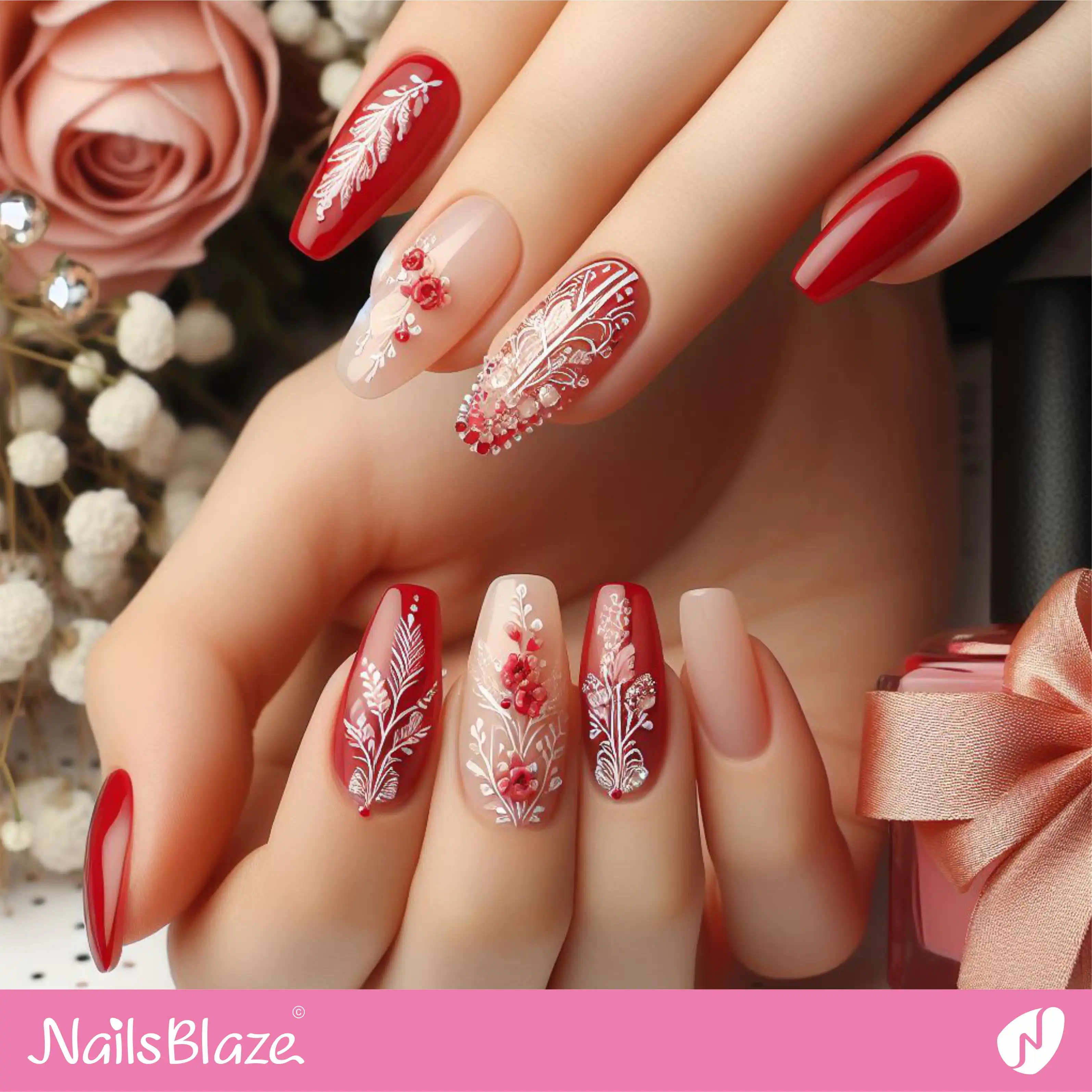 Step-by-step guide: Simple bridal nail art