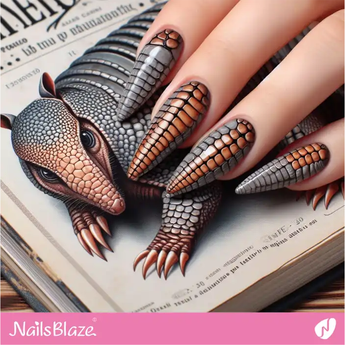 Armadillo Inspired Nail Design| Desert Nail Design-NB-D-624