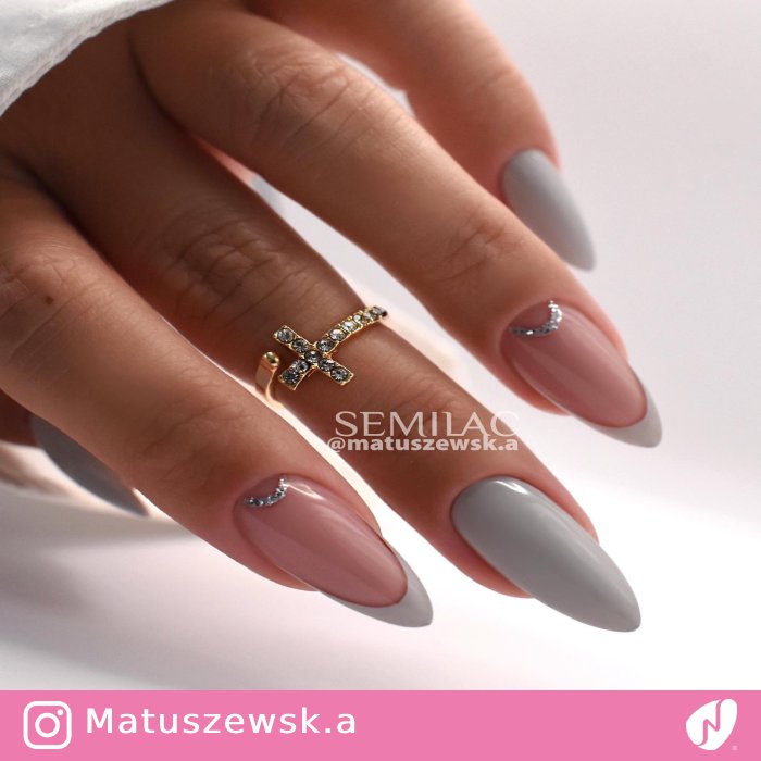 light gray nail designs