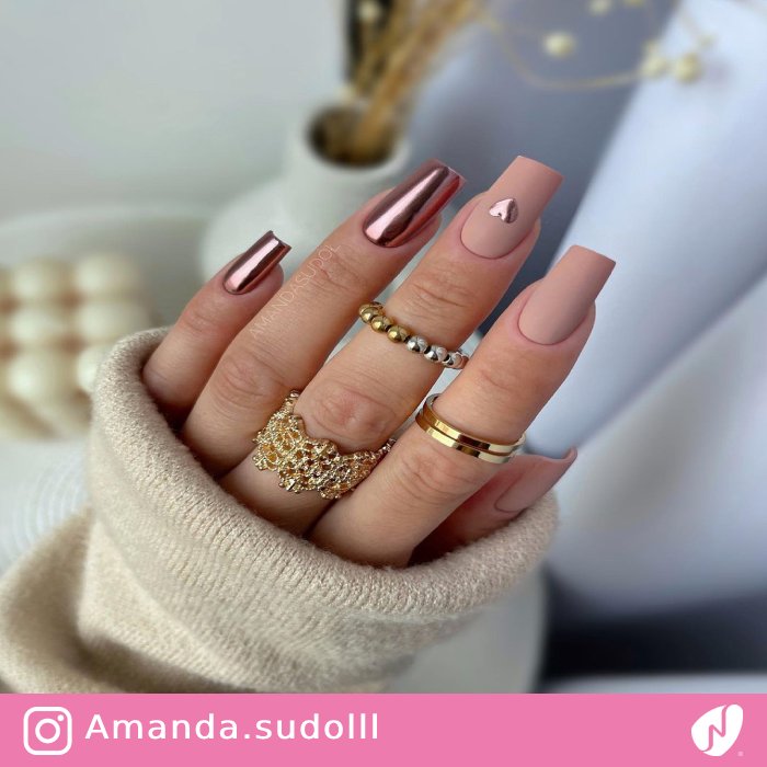 Rose Gold Nail Designs | Rose Gold Nails