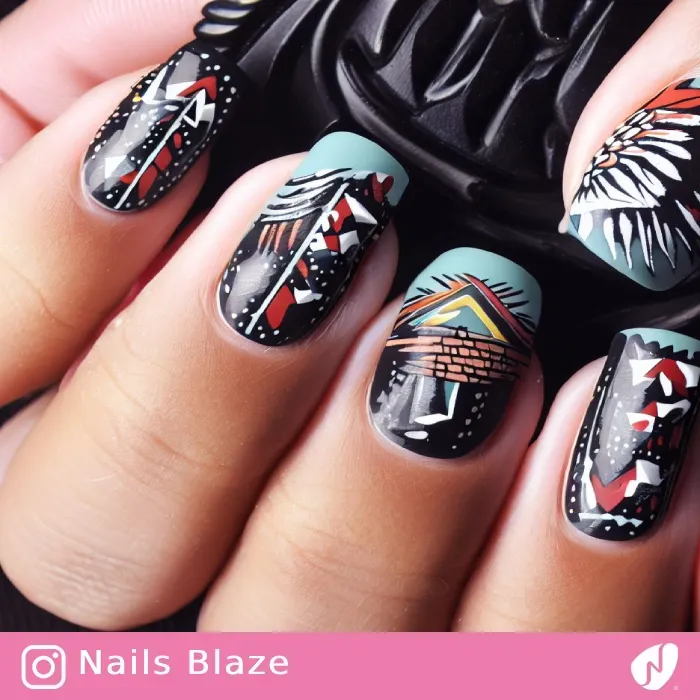 Aztec Nails | Tribal - NB329