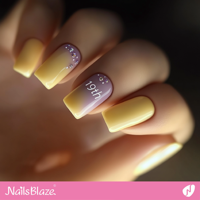 Easy to Do Birthday Square Nails | 19th Birthday Nails - NB6870