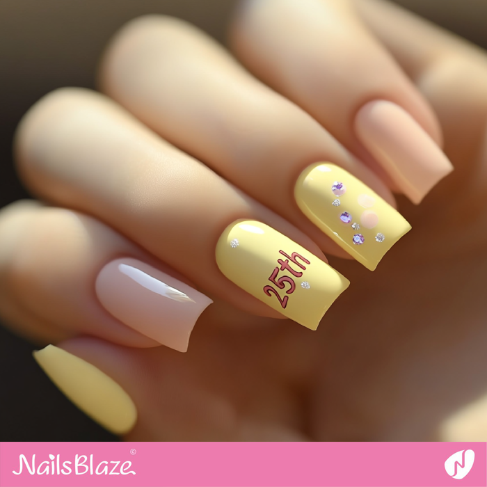 Simple Nails Design for 25th Birthday | 25th Birthday Nails - NB6885