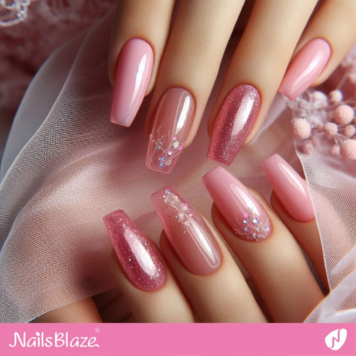 Classy Pink Nails Design for Birthday | Birthday Nails - NB5136