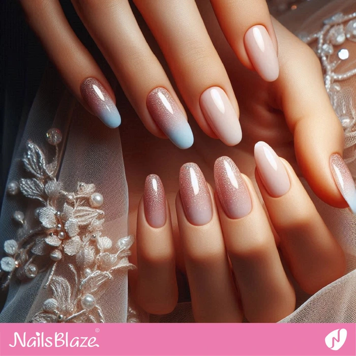 Ombre Nails Design with Glitter | Birthday Nails - NB5100