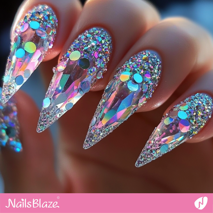 Crystal Nail Art Design for Birthday | Birthday Nails - NB5466