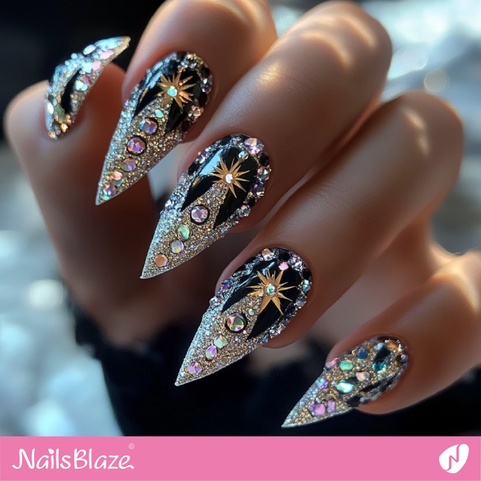 Bling Birthday Nails Design | Birthday Nails - NB5467