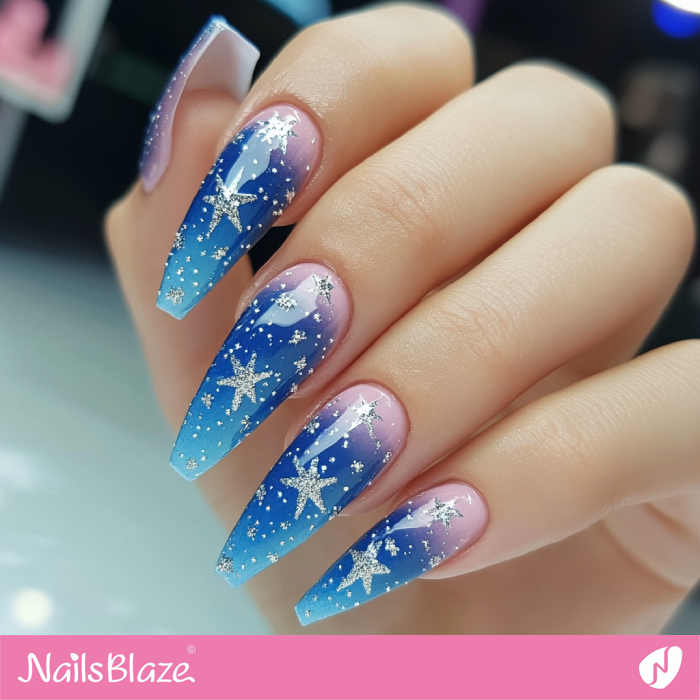 Birthday Cute Nails with Stars | Birthday Nails - NB5473