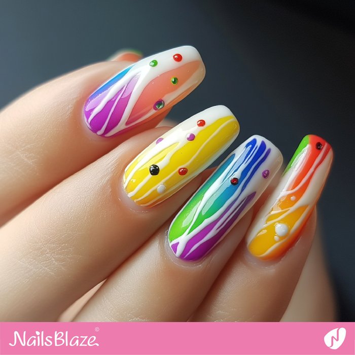 Cute Colorful Birthday Nails | Birthday Nail Design - NB5474