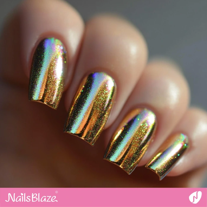 Golden Nails with Glitter for Birthday | Birthday Golden Nails - NB6063