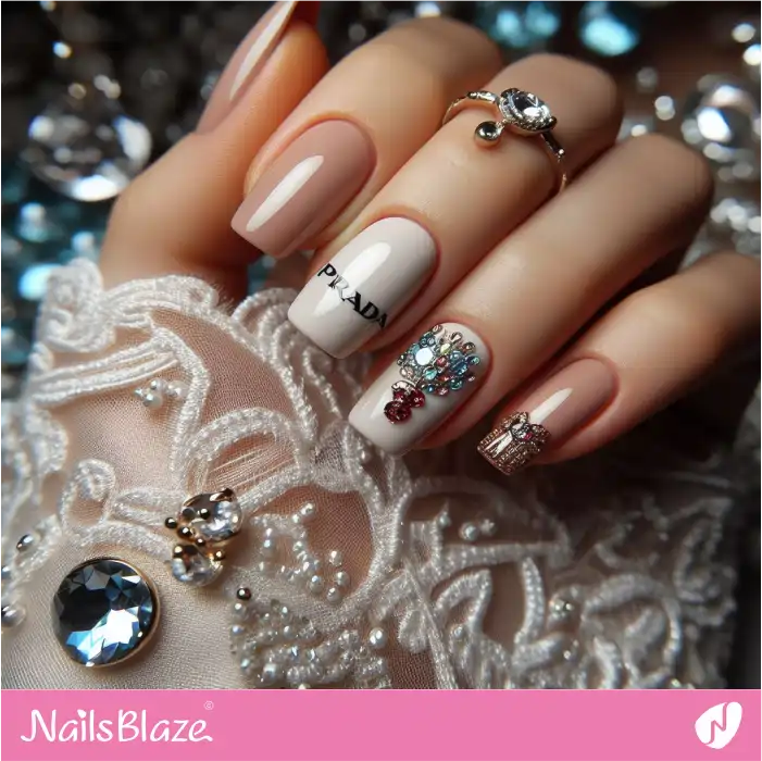 Prada Luxury Nails Design | Branded Nails - NB4263