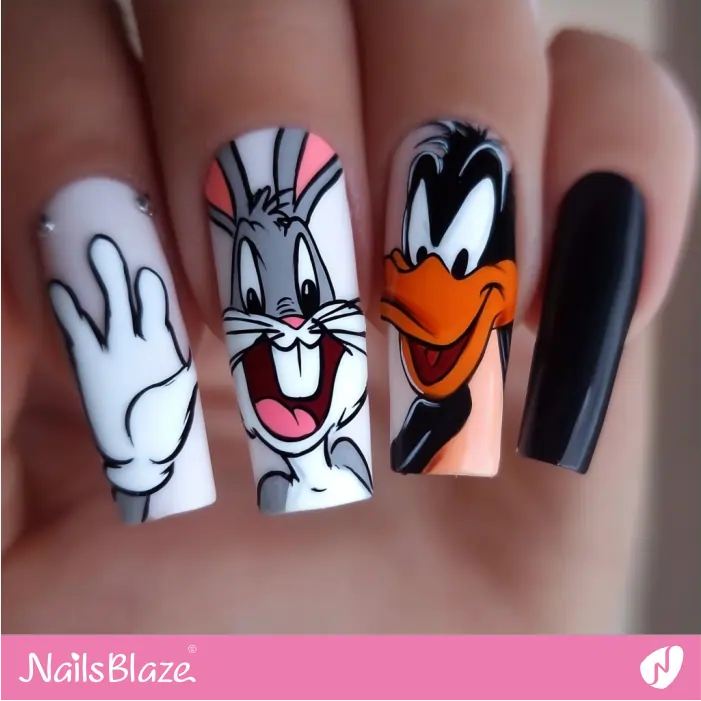 Bugs Bunny and Daffy Duck Nails | Looney Tunes Nails- NB8360
