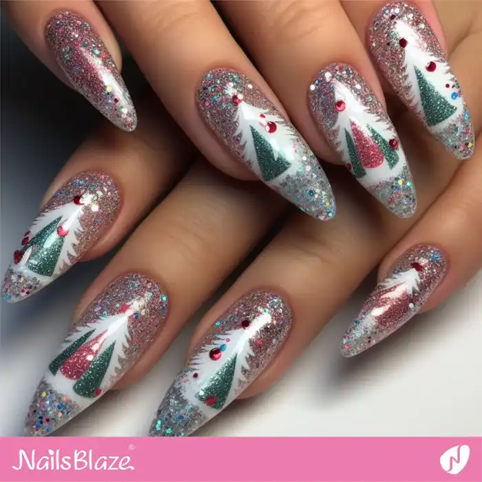 Embellishment Silhouette Christmas Tree Nails | Christmas | Winter - NB1235