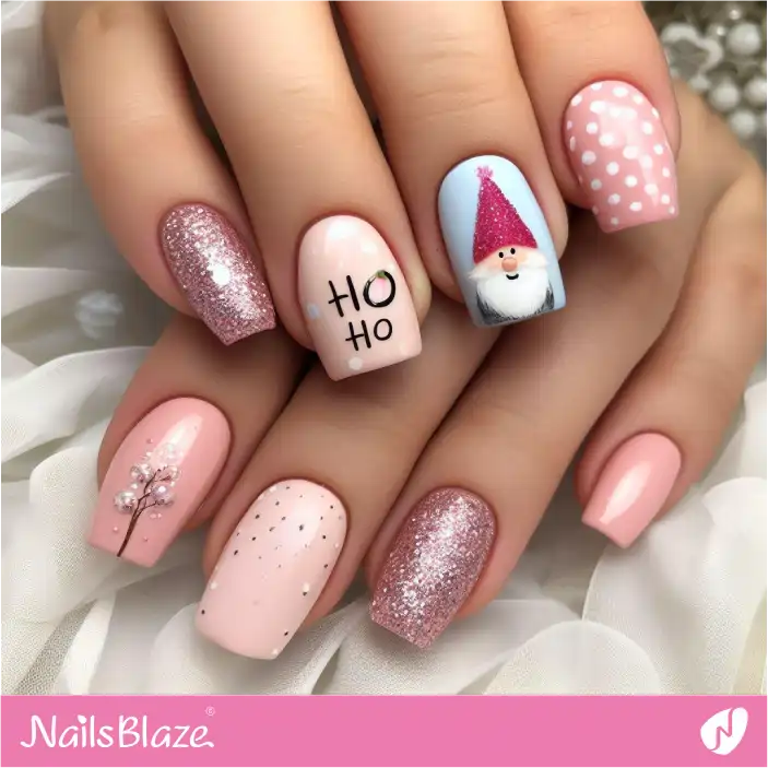 Gnome Ho Ho Nails | Christmas Nails - NB1394
