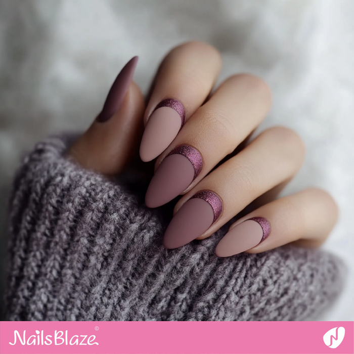 Shimmer Cuff Design for Matte Nails | Classy Luxury Nails- NB7716