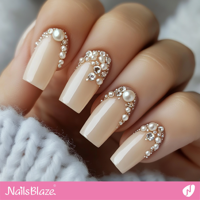 Pearl Nail Art Design | Classy Luxury Nails- NB7727