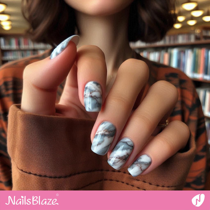 Marble Nails Cloud Design | Cloud Nails - NB5079