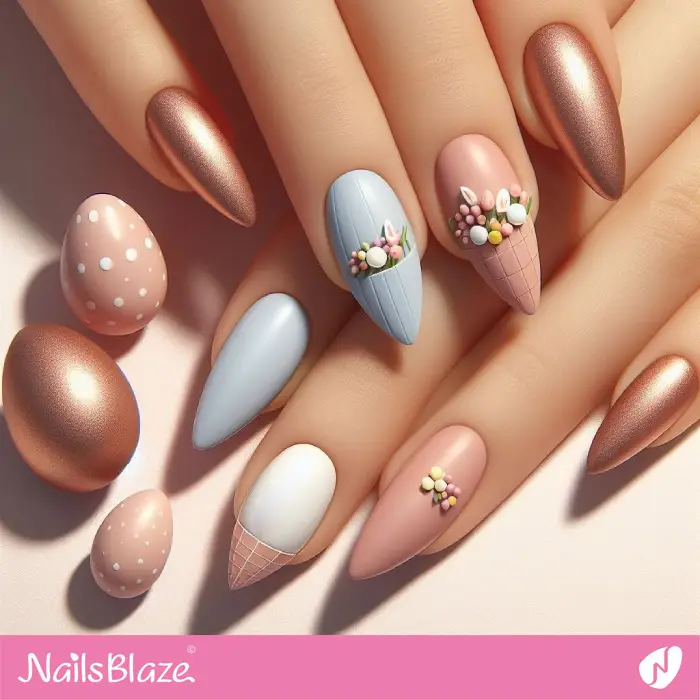 Classy 3D Easter Nail Art | Easter Nails - NB3555