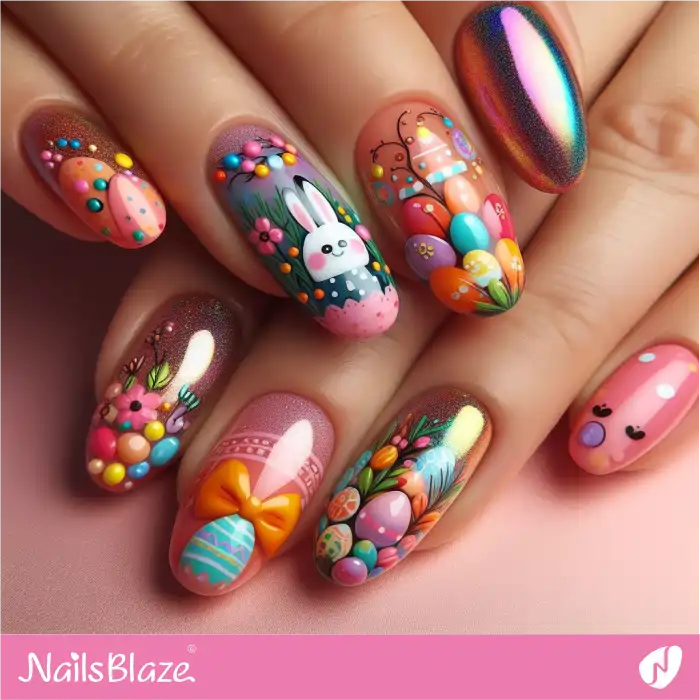 Easter Colorful Nail Art | Easter Nails - NB3592