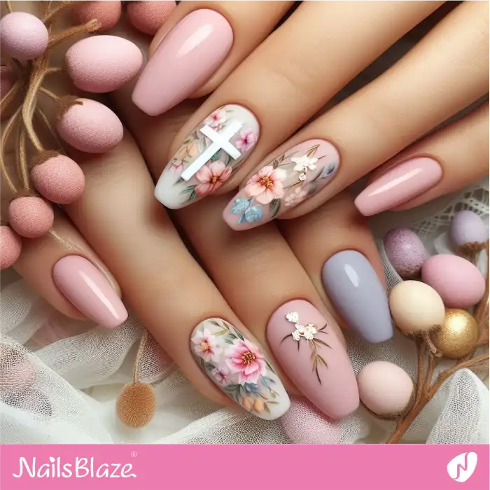 Easter Holiday Religious Nail Design | Easter Nails - NB3432