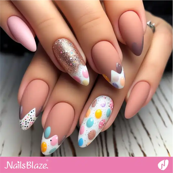 Easter Egg Tips on Matte Nails | Easter Nails - NB3620