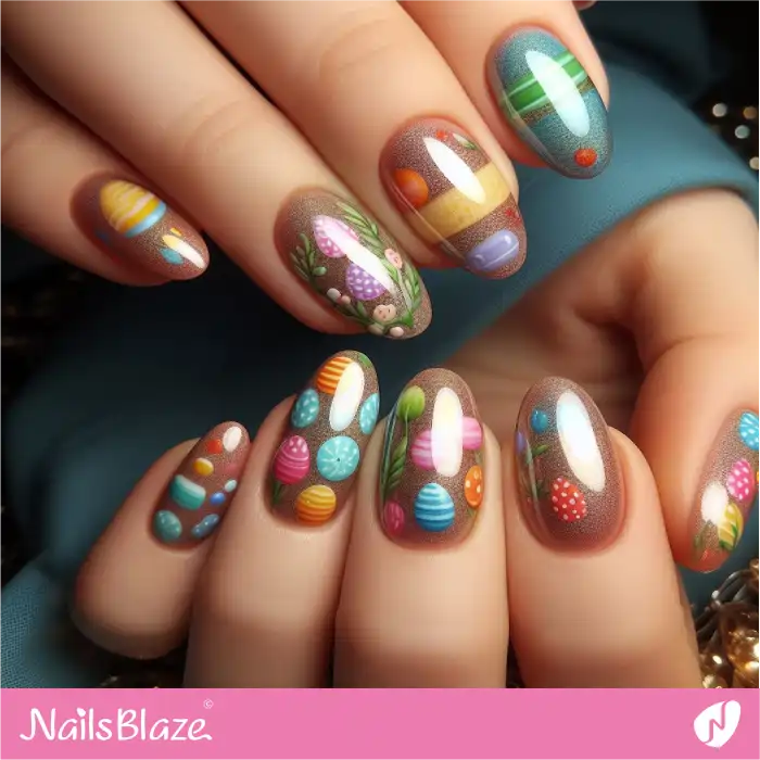 Easter Nails with Decorated Eggs Design | Easter Nails - NB3441