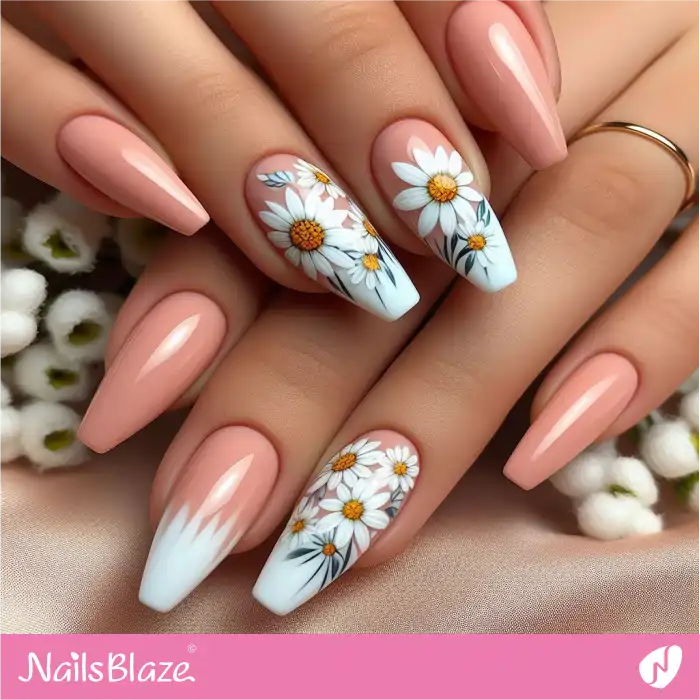 White Daisy Flowers for Easter | Easter Nails - NB3624