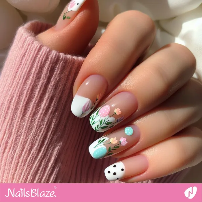 French Manicure for Easter | Easter Nails - NB3491