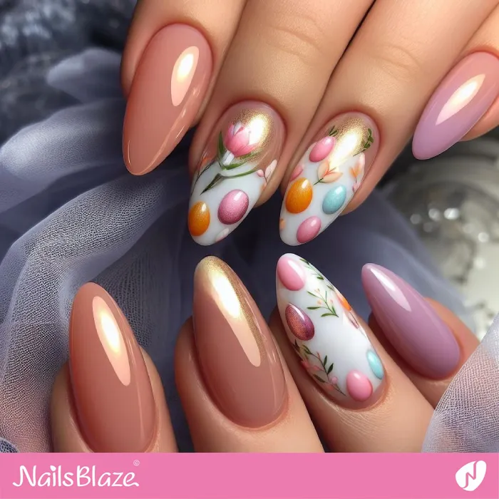 Glossy French Nails for Easter | Easter Nails - NB3492