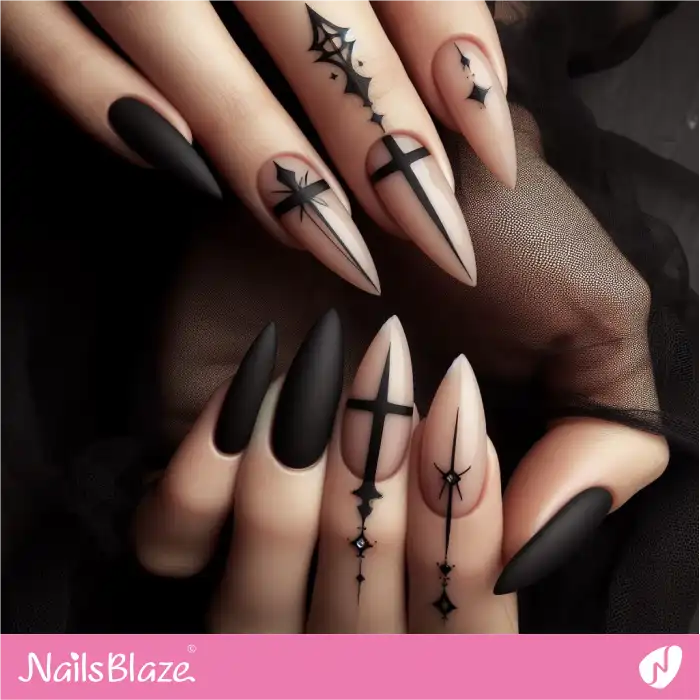 Dark Easter Gothic Nails | Easter Nails - NB3667