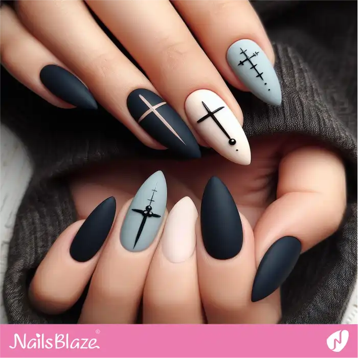 Cross Gothic Nails for Easter | Easter Nails - NB3642