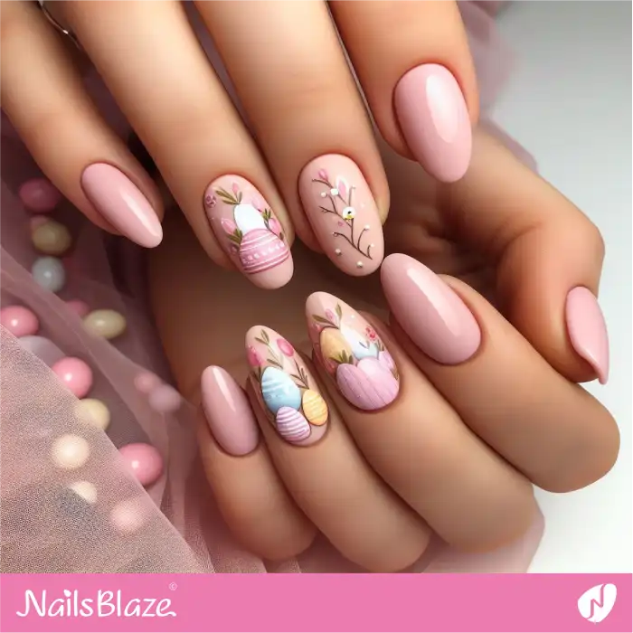 Pink Easter Nails Design | Easter Nails - NB3596