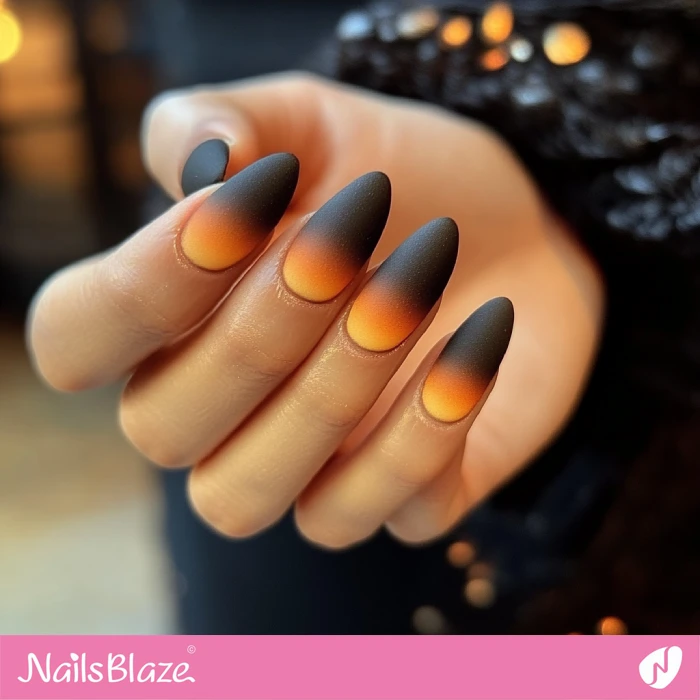 Pumpkin Spice Color Ombre Nails with Matte Finish | Fall Nails - NB5747