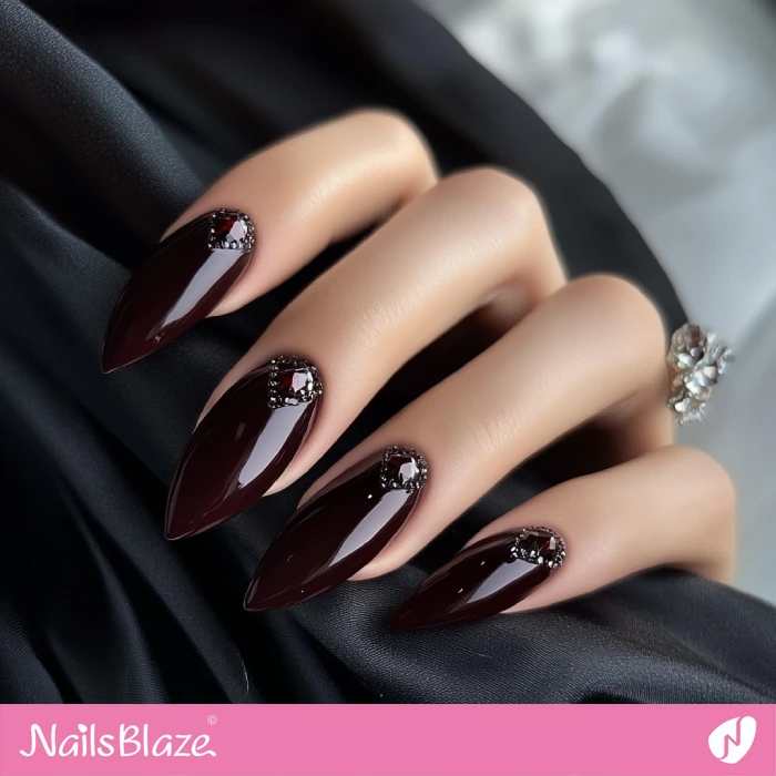 Elegant Bordeaux Burgundy Nails | Fall Nails - NB5758