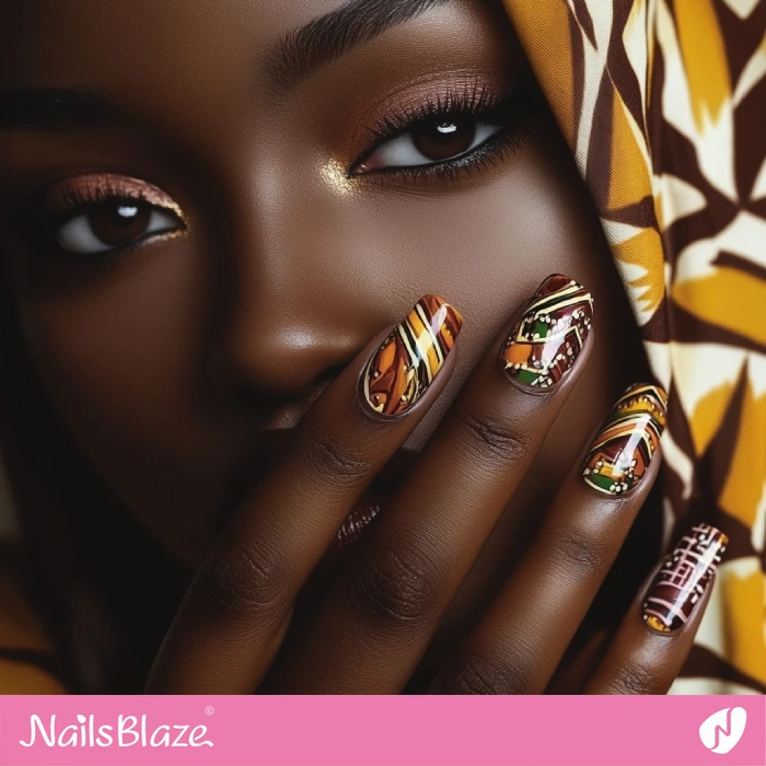 Fall Nail Design for Dark Skin | Fall Nails - NB5772