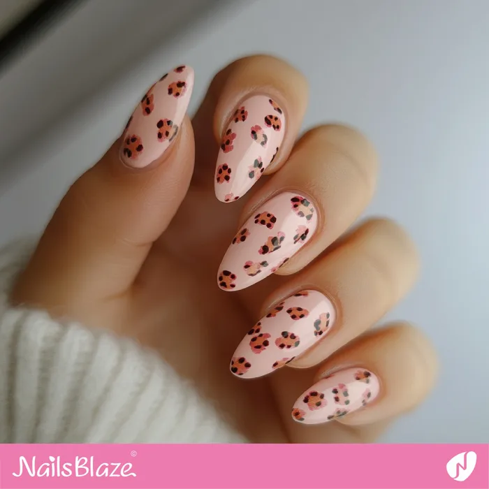 Leopard Print Design for Cute Neutral Nails for Fall | Fall Nails - NB5734