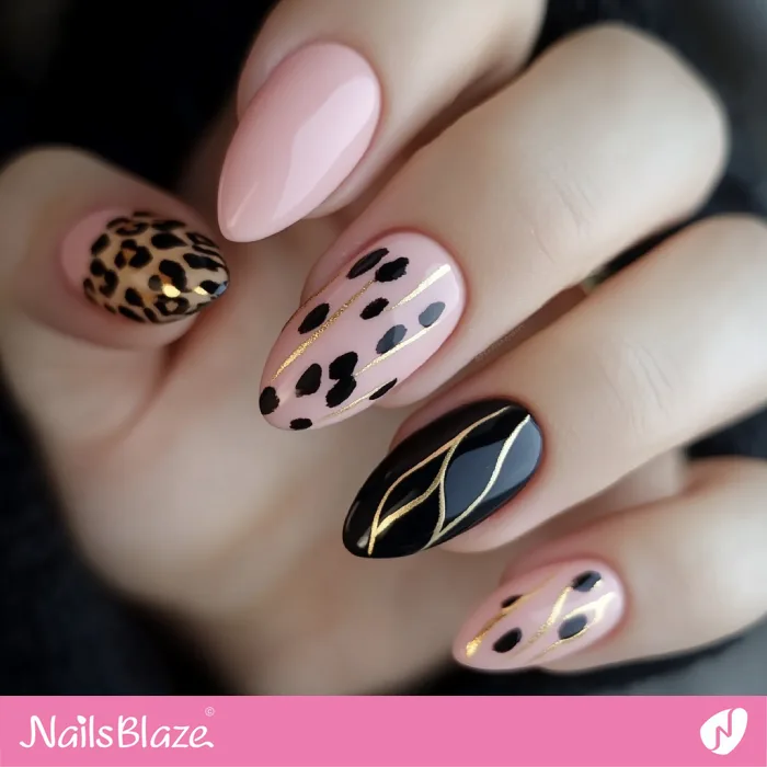 Leopard-inspired Pink Nails for Fall | Fall Nails - NB5736