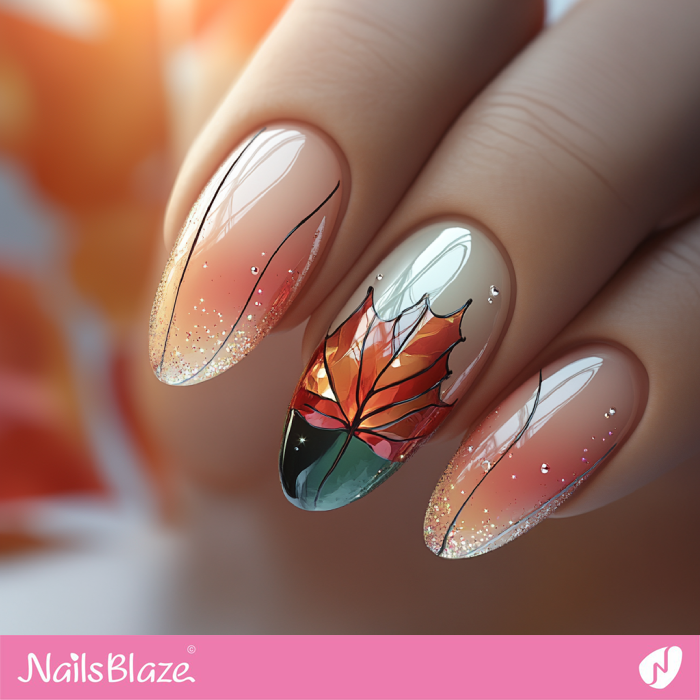 Classy Ombre Nails for Fall | Classy Autumn Nails - NB6341