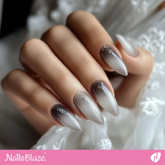 Fall Wedding Gray Ombre Nails Minimal Design | Fall Nails - NB5604