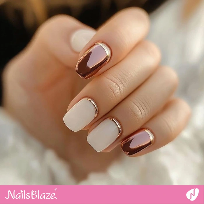 Fall Wedding Short Nails | Fall Nails - NB5585