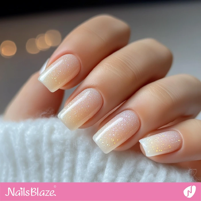 Simple Shimmer Nails for Fall Wedding | Fall Nails - NB5653