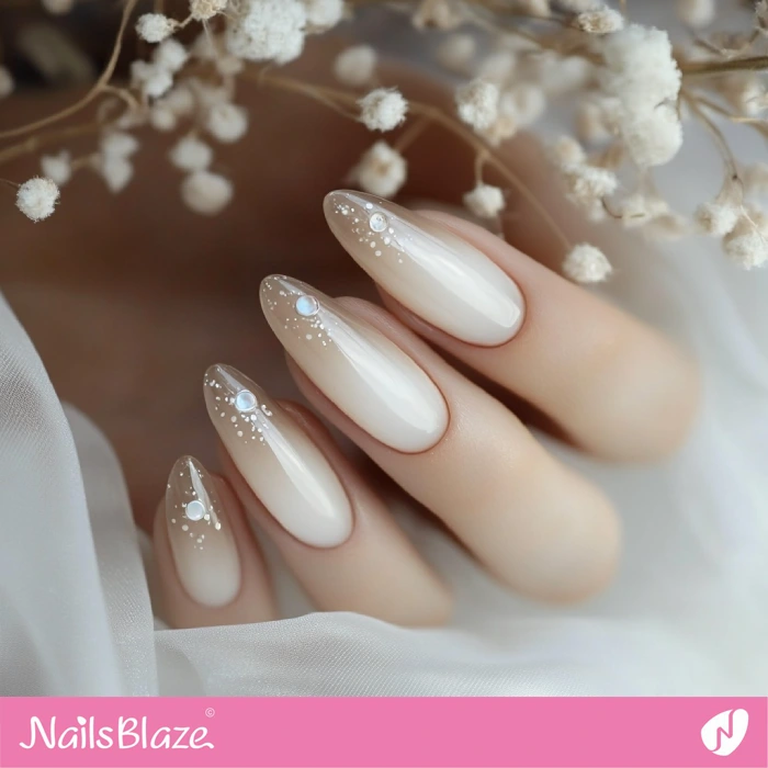 Fall Wedding Champagne Nails Design | Fall Nails - NB5673