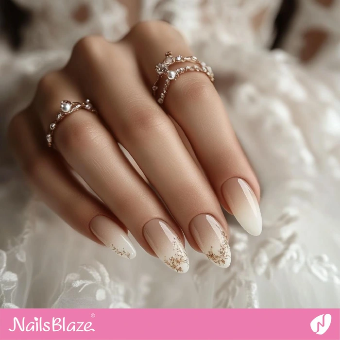 Long Ombre Nails for Fall Wedding | Fall Nails - NB5634