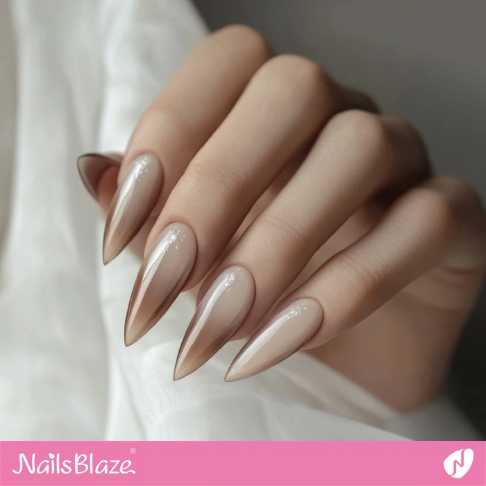 Taupe Fall Wedding Nails Design | Fall Nails - NB5656