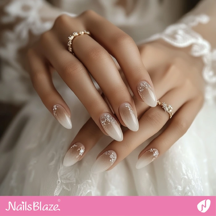 Elegant Ombre Fall Wedding Nails Design | Fall Nails - NB5687