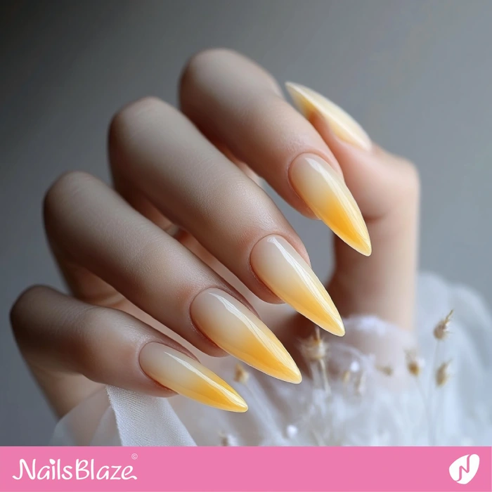 Fall Wedding Misted Yellow Ombre Nails | Fall Nails - NB5668