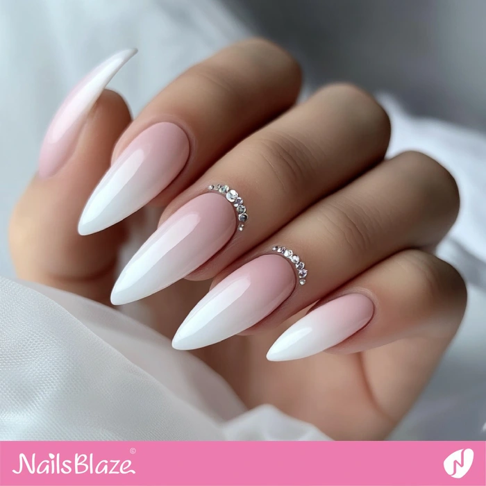 Long Mellow Rose Ombre Nails for Fall Wedding | Fall Nails - NB5688