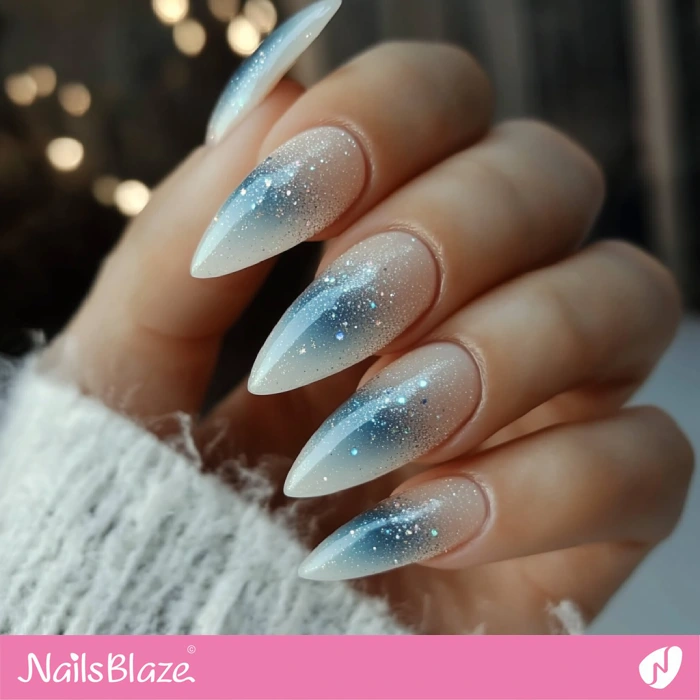 Starlight Blue Fall Wedding Nails Design | Fall Nails - NB5649