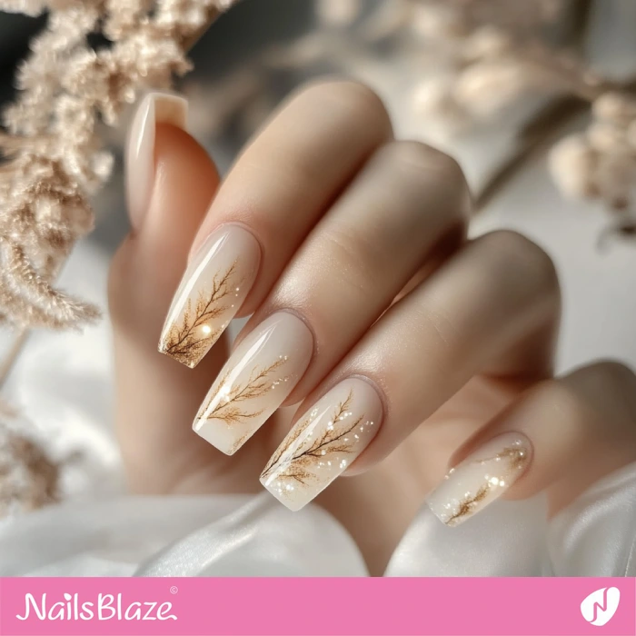 Nature-inspired Fall Wedding Nails Design | Fall Nails - NB5682