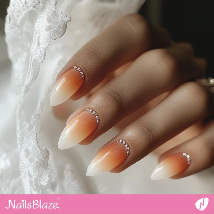 Orange Ombre Nails for Fall Wedding Design | Fall Nails - NB5586